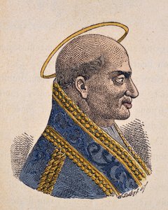 Portret papieża Zefiryna (Zephyrinus lub Zefirino lub Zefferino) (199-217) autorstwa Italian School