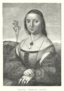 Raphael Sanzio, Maddalena Doni, Galerie Pitti (grafika) autorstwa Italian School