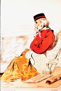 Reprezentacja posłów na prawicę sejmową Bohaterów Risorgimento i włoskiego patrioty Giuseppe Garibaldiego (1807-1882) w 1874 r. Rysunek. Rzym, Museo del Risorgimento autorstwa Italian School