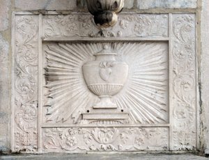 Reprezentacja Świętego Graala w katedrze w Mediolanie (Duomo di Milano) autorstwa Italian School