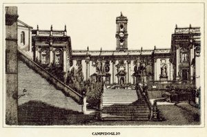 Rzym: Campidoglio (lito) autorstwa Italian School