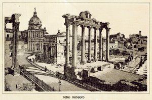 Rzym: Forum Romanum (lito) autorstwa Italian School