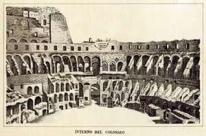 Rzym: Wnętrze Koloseum (lit) autorstwa Italian School