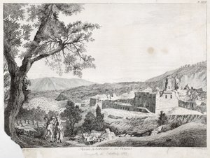 Ruiny Soriano Calabro i Świątynia, Kalabria, 1783 autorstwa Italian School