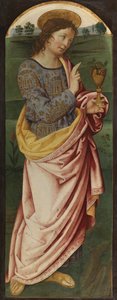 Św. Jan Ewangelista, ok. 1470-90 (tempera na desce) autorstwa Italian School