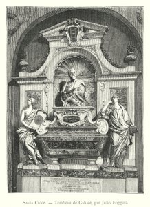 Santa Croce, Grób Galilejski, autorstwa Julio Foggini (rycina) autorstwa Italian School