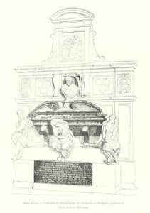 Santa Croce, Grób Michała Anioła, autorstwa Vasariego, Rzeźba Lorenziego, Cioli i Giova Dell