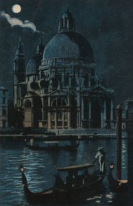 Santa Maria della Salute (kolorowa litografia) autorstwa Italian School