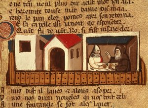 Poszukuję azylu w klasztorze, z Codex Entree dEspagne autorstwa Italian School
