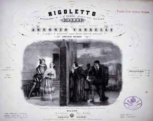 Nuty do „”Rigoletto”” Verdiego. autorstwa Italian School
