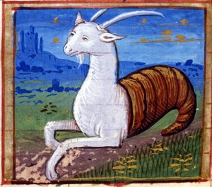Znak Koziorożca. Horoskop włoski, połowa XV wieku. autorstwa Italian School