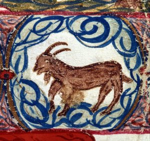 Znak Koziorożca. Horoskop włoski z połowy XV wieku. autorstwa Italian School