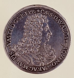 Srebrna moneta (talar) z Neapolu: Cesare Michelangelo d