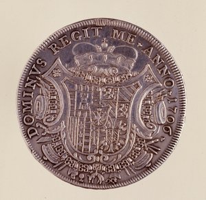 Srebrna moneta (talar) z Neapolu: Cesare Michelangelo d