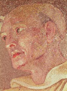 Św. Bernard z Clairvaux (ok. 1090-1153) z krypty św. Piotra (mozaika) (detal) autorstwa Italian School
