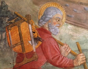 Św. Józef, fragment z Ucieczki do Egiptu autorstwa Italian School