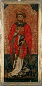 Św. Filip depczący demona, obraz na drewnie z XV wieku autorstwa Italian School