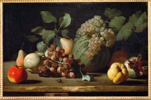 Martwa natura z winogronami i granatem, wczesny ... autorstwa Italian School
