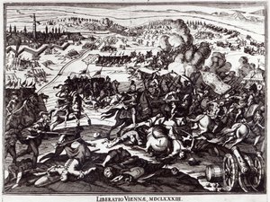 Oblężenie Wiednia w 1683 r. autorstwa Italian School