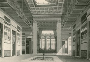 Atrium domu Cassia bez zmian (wklęsłodruk) autorstwa Italian School