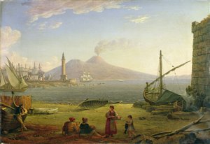 Zatoka Neapolitańska (olej na płótnie) autorstwa Italian School
