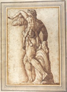 Cesarz Kommodus jako Gladiator (pióro i atrament z wash na papierze) autorstwa Italian School