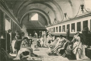 Frigidarium kobiet w łaźniach Stabian (wklęsłodruk) autorstwa Italian School
