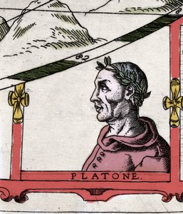 Grecki filozof Platon (428-348 pne)”” Fragment Atlasu Góry Miejskiej autorstwa Italian School