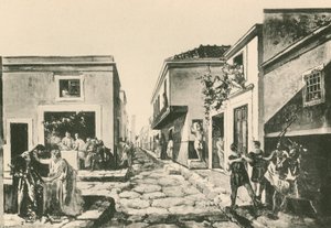 Dom Balkonu Pensile jak to było (grawiura) autorstwa Italian School