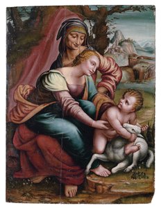 Madonna z Dzieciątkiem ze św. Anną, Północne Włochy autorstwa Italian School