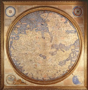 Mappa Mundi Fra Mauro, kamedulskiego mnicha z klasztoru San Michele w Murano autorstwa Italian School