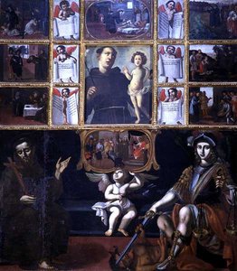 Cuda św. Antoniego ze św. Franciszkiem i św. Michałem autorstwa Italian School