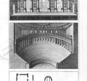Teatr Olimpijski w Vicenzy, zaprojektowany przez Andreę Palladio (1508-80) autorstwa Italian School