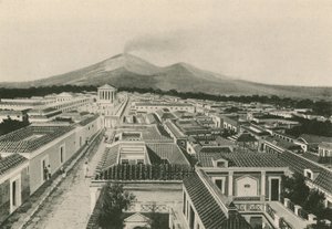 Panorama Pompejów jaka była (wklęsłodruk) autorstwa Italian School