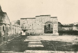 Łaźnie Stabian — Dziedziniec stiuków w obecnym kształcie (wklęsłodruk) autorstwa Italian School