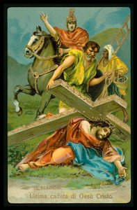 Droga Krzyżowa (z zestawu 14) (kolorowa litografia) autorstwa Italian School