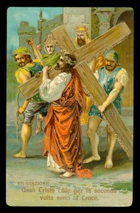Droga Krzyżowa (z zestawu 14) (kolorowa litografia) autorstwa Italian School