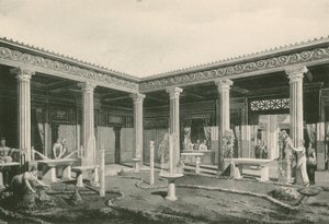 Wiridarium w Domu Vettii. Tak jak było (grawiura) autorstwa Italian School