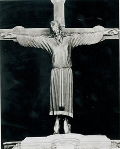 Volto Santo, prawdopodobnie rozpoczęte przez Nikodema (fl.1150-66) (drewno) autorstwa Italian School