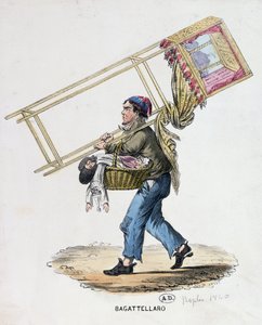 Wędrujący lalkarz, ok. 1840 r. autorstwa Italian School
