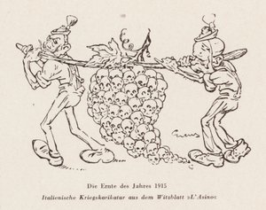 Żniwa roku 1915 (litografia) autorstwa Italian School
