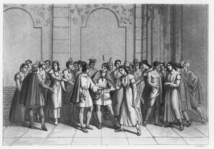 Sposób, w jaki Inkowie poślubili Princes du Sang, ok. 1820 r autorstwa Italian School