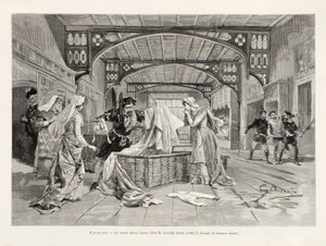Scena kosza (Akt II, część druga, scena I) z opery Falstaff Giuseppe Verdiego, z L