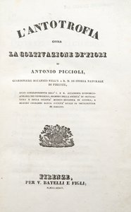 Strona tytułowa, z Antotrofii czyli uprawy kwiatów, Antonio Piccioli, wyd. 1834 (rycina) autorstwa Italian School