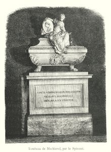 Grób Machiavellego, autorstwa Spinazziego (rycina) autorstwa Italian School