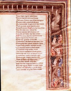 Widok zaświatów, ilustracja do Herkulesa Wściekłego Seneque (Miniatura autorstwa Italian School