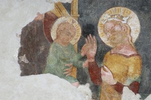 Maryja Panna z Dzieciątkiem (fresk) autorstwa Italian School
