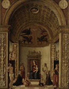 Intronizacja Dziewicy i Dzieciątka, ok. 1500-20 autorstwa Italian School