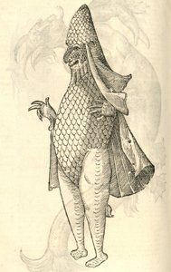 ilustracja przedstawiająca Monstro Marinus z filmu „Historia potworów Aldrovandisa”, 1642 r. autorstwa Italian School