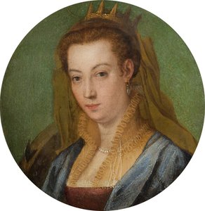 Święta Katarzyna (olej na miedzi) autorstwa Italian School Italian School